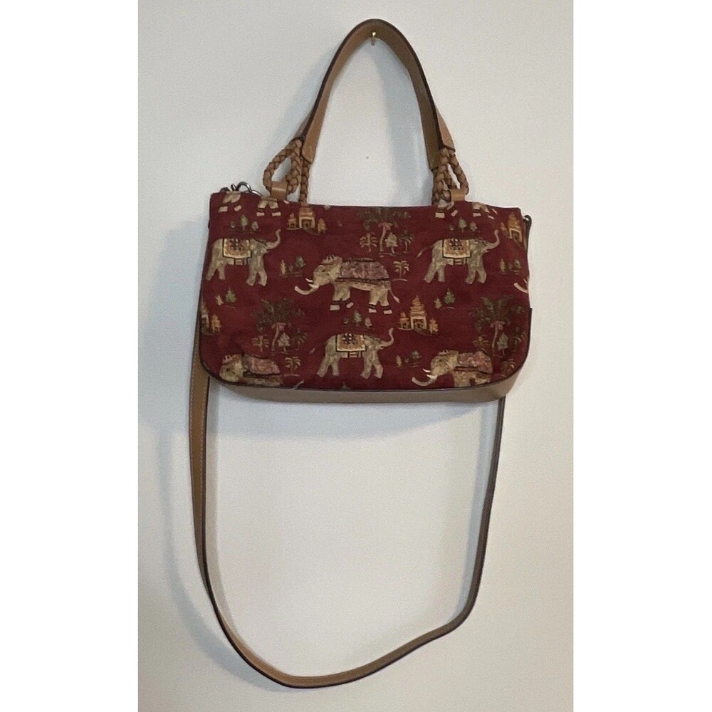 Relic RL8705 Crossbody/handbag Elephant print 10”x6”x3” handles 6”  strap 20”